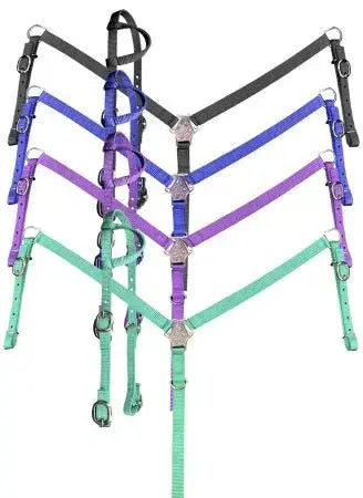 Nylon One ear Headstall and Breast collar set. Horse