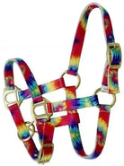 Foal/Mini Premium tie dye nylon halter with brass hardware Horse