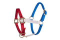 Red, White, and Blue nylon halter with brass hardware- Mini / Foal Size