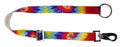 1" Tye Dye Print nylon adjustable bucket hanger with snap and ring.