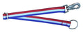 1" Red, White, and Blue nylon adjustable bucket hanger with snap and ring