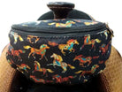 Tribal Running Horse Print Insulated Nylon Saddle Pouch Horse