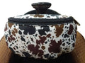Cow Print Insulated Nylon Saddle Pouch