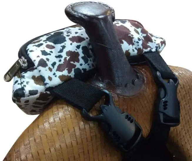 Cow Print Insulated Nylon Saddle Pouch Horse