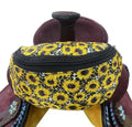 Sunflower & Cheetah Print Insulated Nylon Saddle Pouch