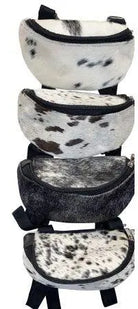 Hair on Cowhide Saddle Pouch Horse