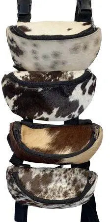 Hair on Cowhide Saddle Pouch Horse