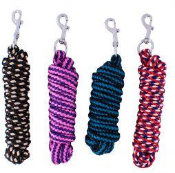 9' Pro Braided Nylon Lead Rope. Comes with brushed nickel snap. - KP Pet Supply