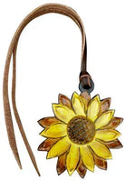 Hand painted sunflower tie on saddle accessory Saddle Charm Horse