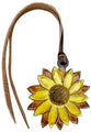 Hand painted sunflower tie on saddle accessory Saddle Charm