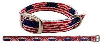 American Flag designed nylon dog collar Dog
