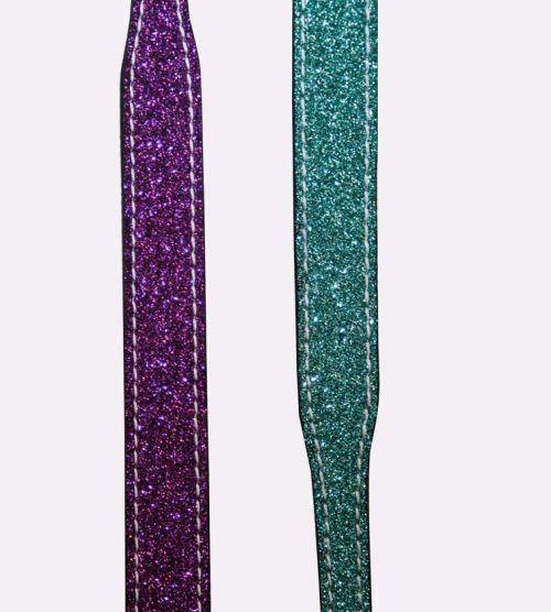 Glitter Overlay Leather Dog Collar - KP Pet Supply