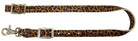 Premium nylon wither strap with cheetah print and silver buckle