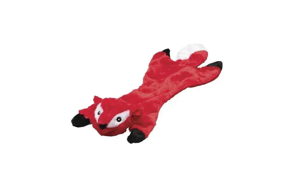 Stuffing Free Dog Toy with Squeaker - Pink, Green, and Gray, Red, Yellow Red Squirrel Dog