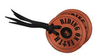 Metallic copper leather bit guards with " Riding on Faith" Horse Tack