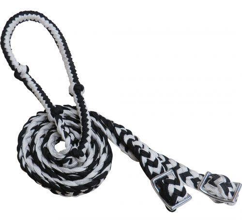 Braided Nylon Barrel Reins with Easy Grip Knots - KP Pet Supply