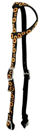 Nylon One Ear Headstall With Sunflower Design Horse