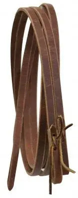 5/8" Leather reins with water loop ends. 8 ft long. Made in USA. Horse