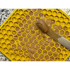 Honeycomb Design Emat Enrichment Licking Mat - Yellow - Dog