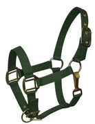 Pony size nylon halter is constructed of triple ply nylon with brass hardware Horse
