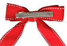 Red and White Stitched Christmas Bow Horse Tack