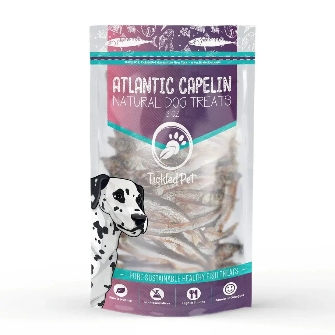 Tickled Pet Whole Capelin | Dog Treats Dog Treats
