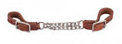 Harness leather adjustable curb chain with double chain. Horse
