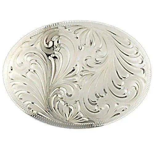 Engraved German Silver Belt Buckle Belts