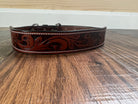Leather Tooled Dog Collar Dog