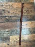 Handmade Leather Leaf Tooled Belt Belts