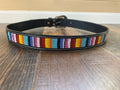 Handmade Leather Rainbow Beaded Tooled Belt