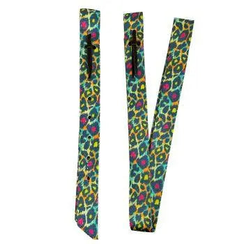 Rainbow Cheetah Print Nylon tie strap and Off Billet set Horse