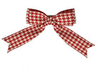 Red and White Pattern Christmas Bow Horse Tack