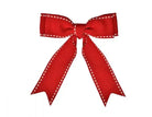 Red and White Stitched Christmas Bow Horse Tack