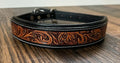 Handcrafted Padded Leather Tooled Dog Collar