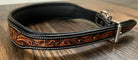 Handcrafted Padded Leather Tooled Dog Collar Dog