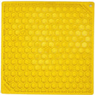 Honeycomb Design Emat Enrichment Licking Mat - Yellow - Dog