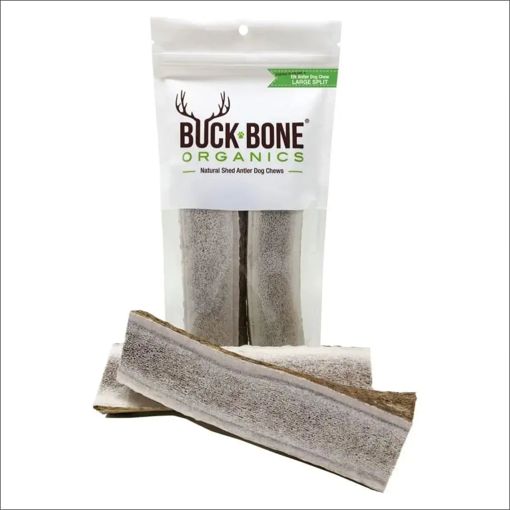 Buck Bone Organics Double Pack Split Elk Antler Dog Chew Dog