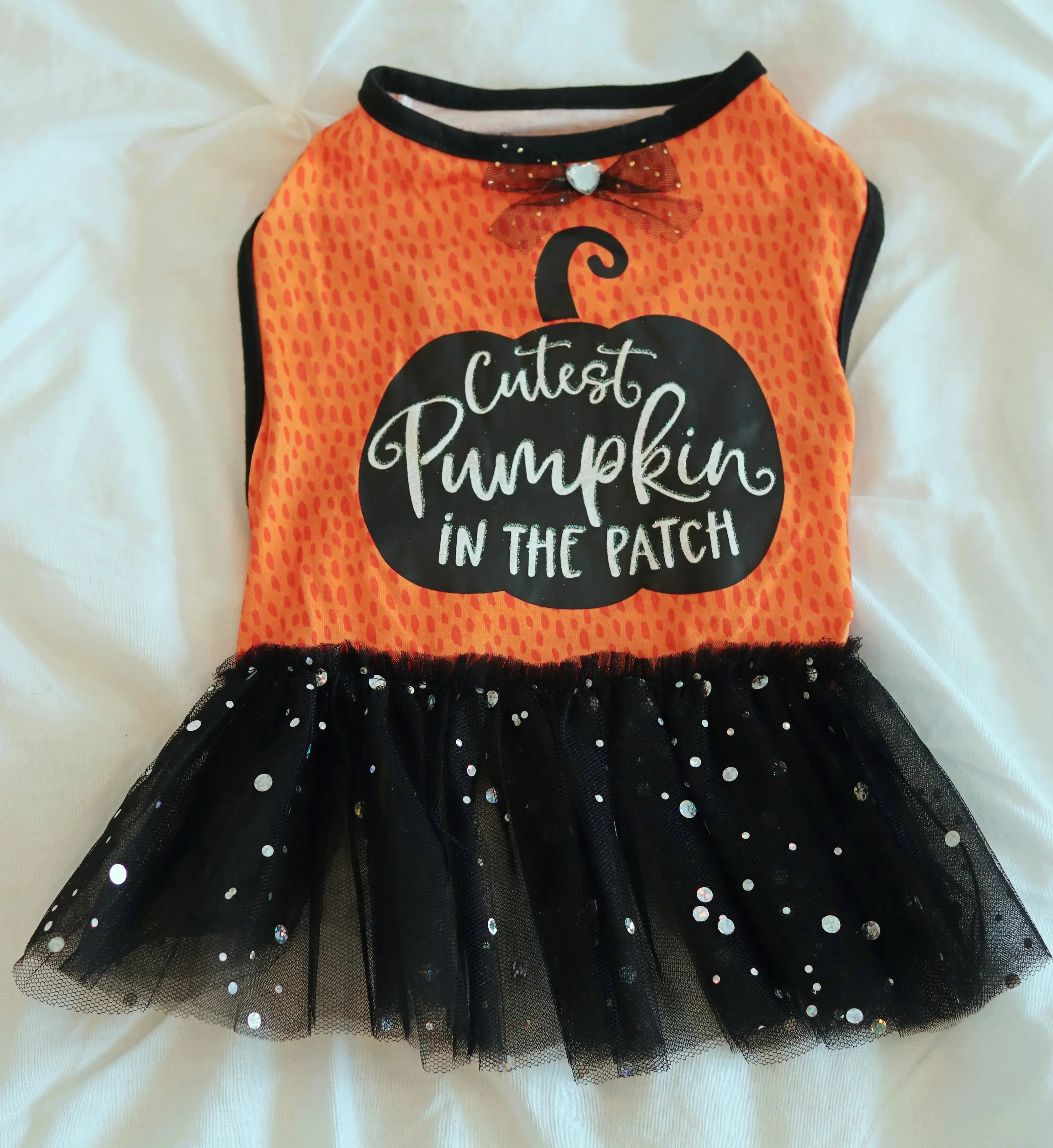Halloween Pet Dress Cutest Pumpkin in the Patch Medium Dog