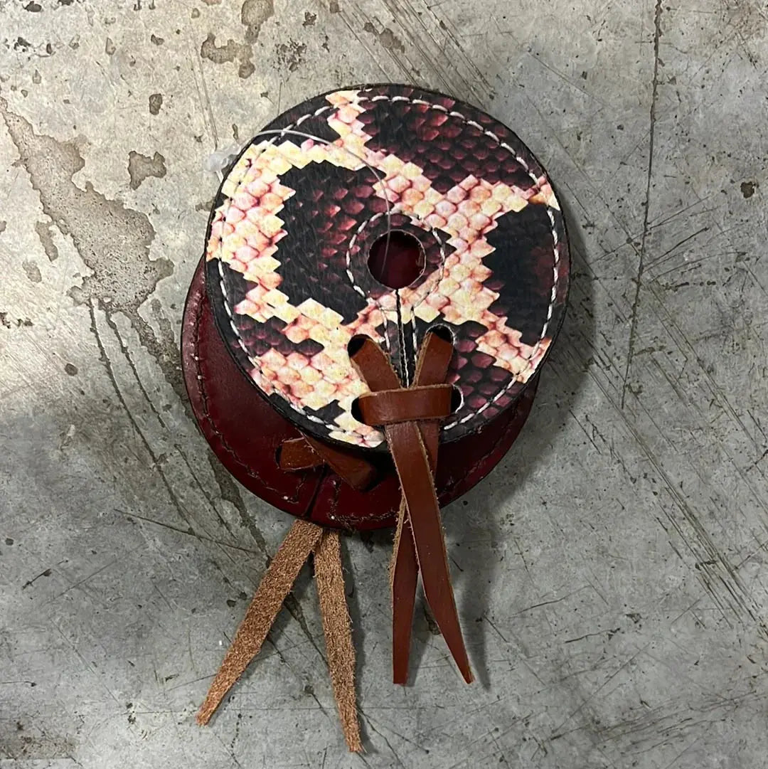 Leather bit guards with python design Horse Tack