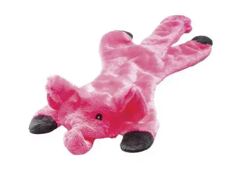 Stuffing Free Dog Toy with Squeaker - Pink, Green, and Gray, Red, Yellow Pink elephant Dog