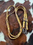3/4" x 8ft Sunflower nylon contest rein with scissor snap end Reins