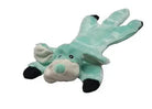 Stuffing Free Dog Toy with Squeaker - Pink, Green, and Gray, Red, Yellow Bunny Dog