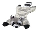 Stuffing Free Dog Toy with Squeaker - Pink, Green, and Gray, Red, Yellow Racoon Dog