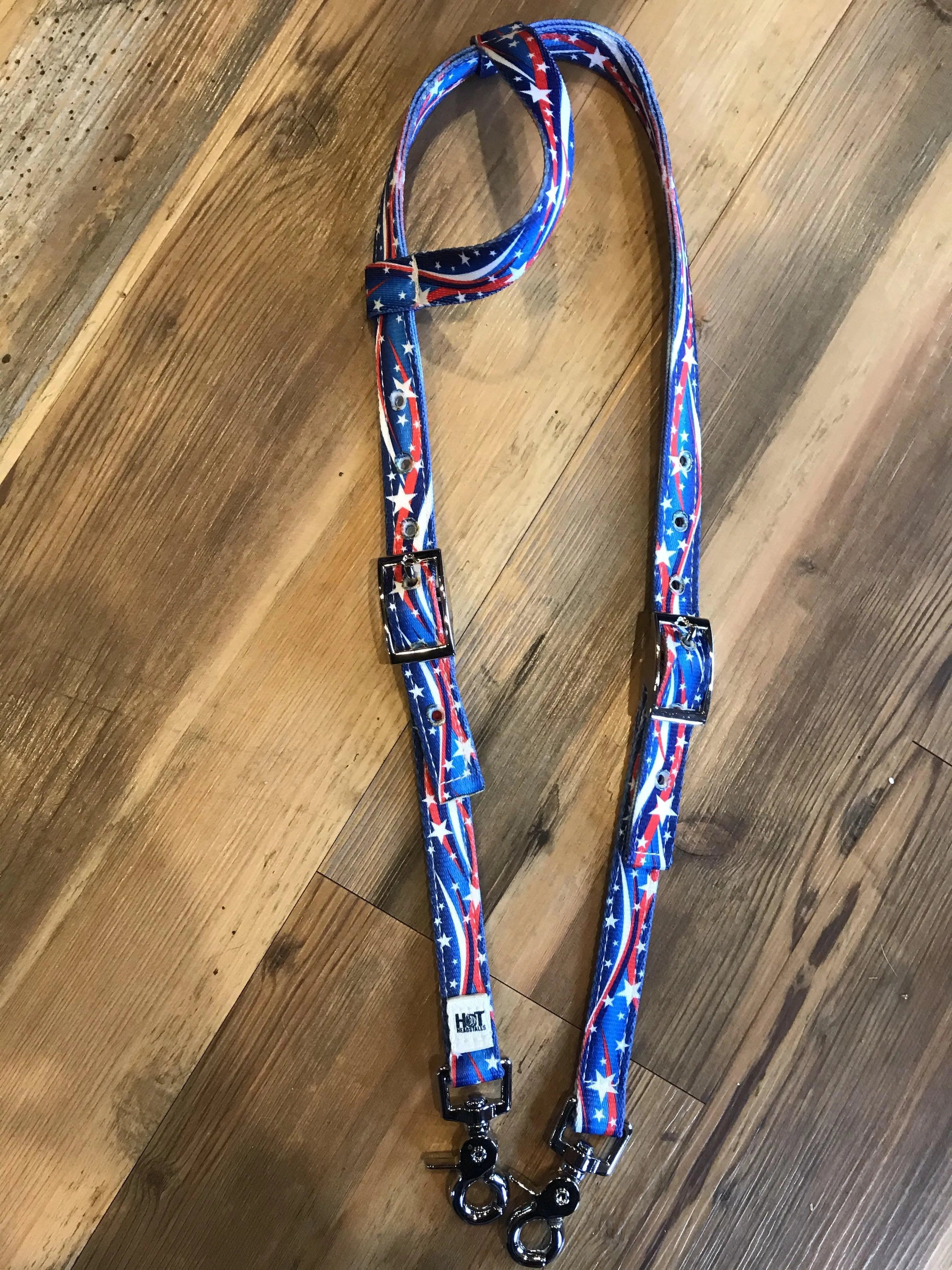 One Ear Headstalls Colorful Styles & Patterns Stars and Stripes Scissor Snaps Horse