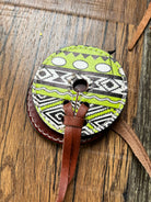 Green Aztec Bit Guards Horse Tack
