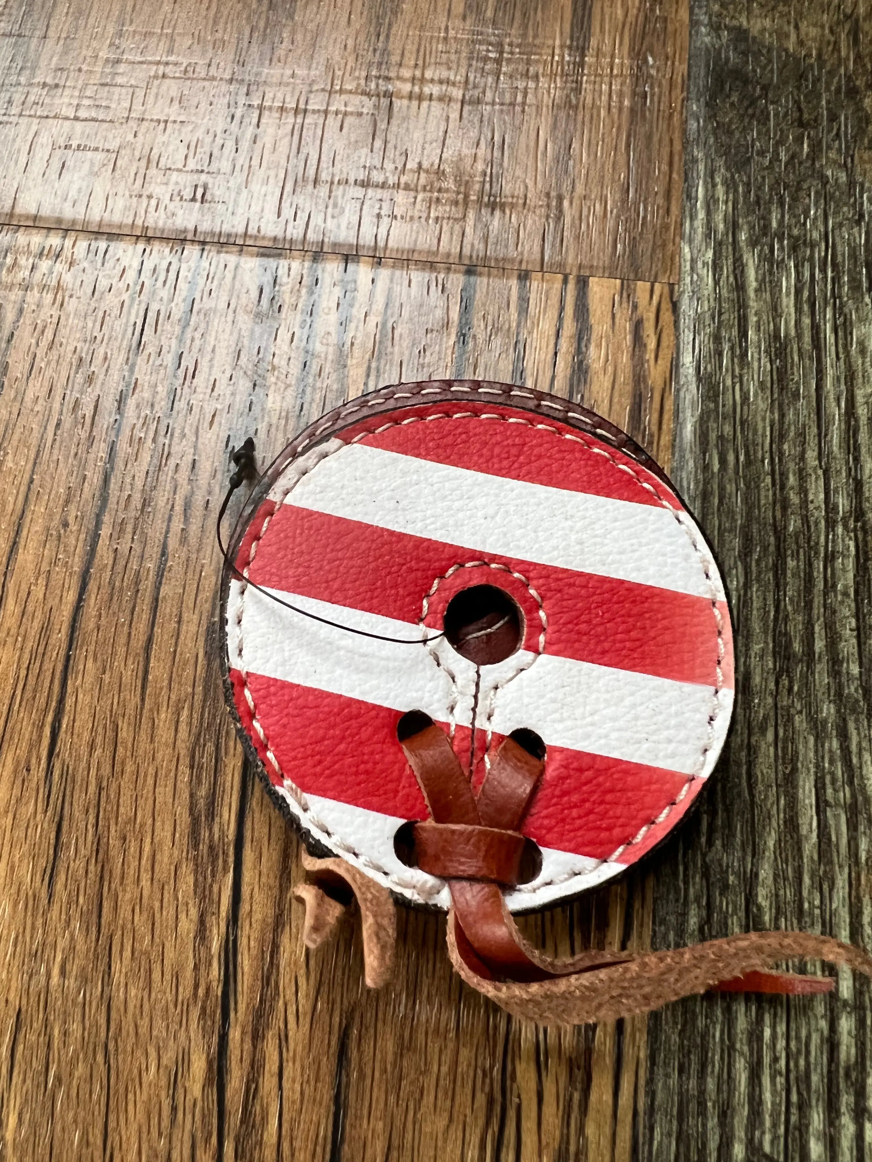 Red & White Striped Bit Guards Horse Tack