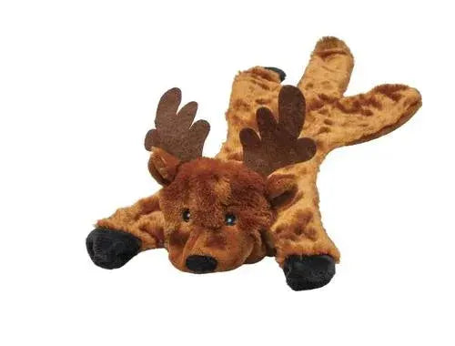 Stuffing Free Dog Toy with Squeaker - Pink, Green, and Gray, Red, Yellow Deer Dog