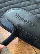 New black Benefab therapeutic quilted saddle pad with logo and Velcro strap