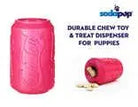 Sodapup Puppy Can Toy Durable Rubber Chew Toy & Treat Dispenser For Teething Pups dog chew